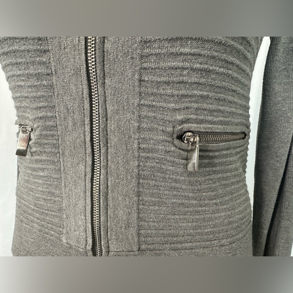 Lands’ End Outfitters Gray Zip-Front Knit Jacket | Size XS - Picture 8 of 17